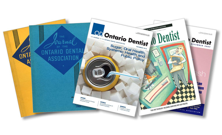 Historical covers of the OD journal